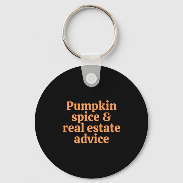 Pumpkin Sce And Real Estate Advice  Key Ring (Front)