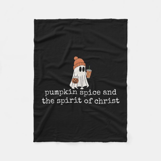 Pumpkin Sce And The Srit Of Christ Christian Hallo Fleece Blanket (Front)