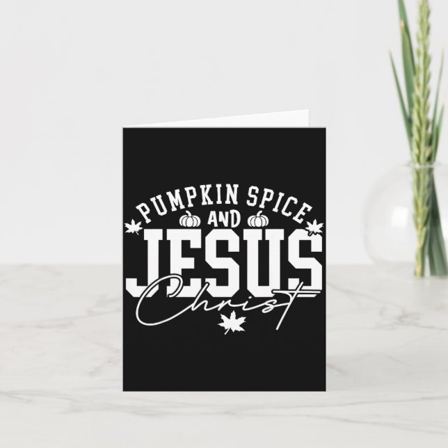 Pumpkin Sce Christian Faith Thanksgiving Fall Autu Card (Front)