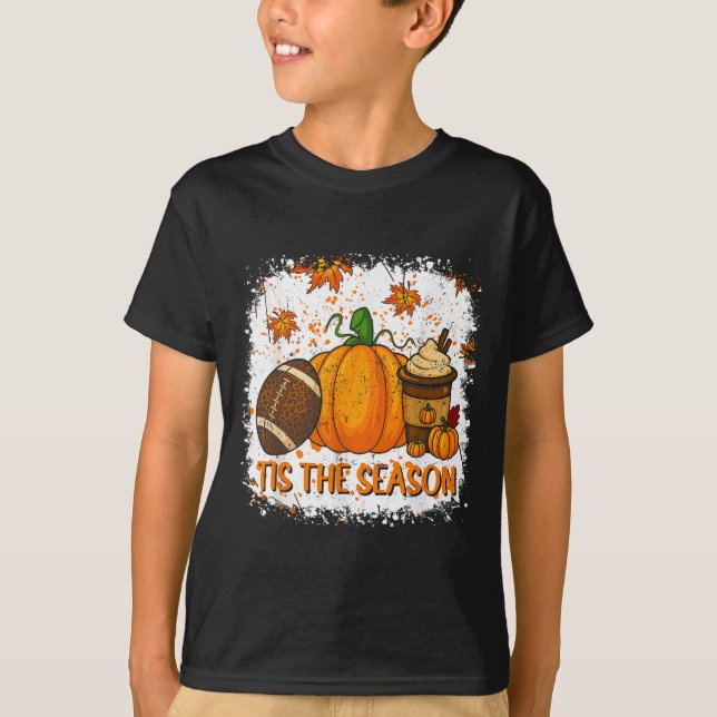 Pumpkin Sce Football Tis The Season Fall Thanksgiv T-Shirt (Front)