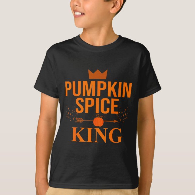 Pumpkin Sce King Coffee Lover Halloween &amp; Than T-Shirt (Front)