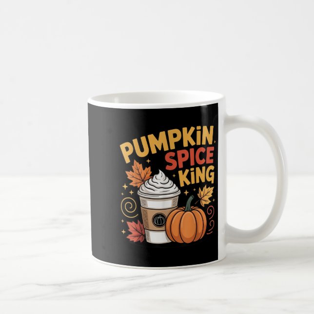 Pumpkin Sce King Cute Fall Coffee Design  Mug (Right)