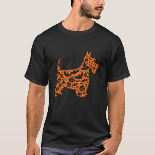 Pumpkin Scottish Terrier Candy Halloween Mens Wome T-Shirt