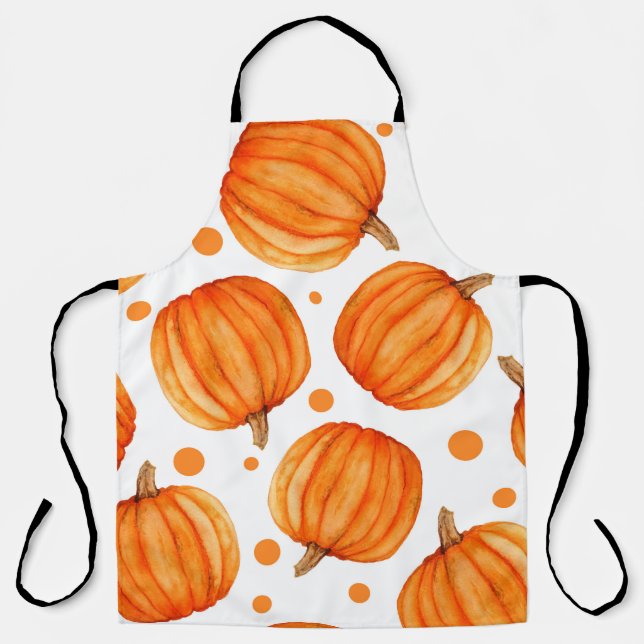 Pumpkin seamless pattern apron (Front)