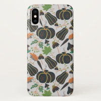 Pumpkin seamless pattern carrot black and white