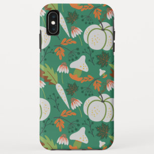 Pumpkin seamless pattern carrots and mushrooms iPhone XS max case