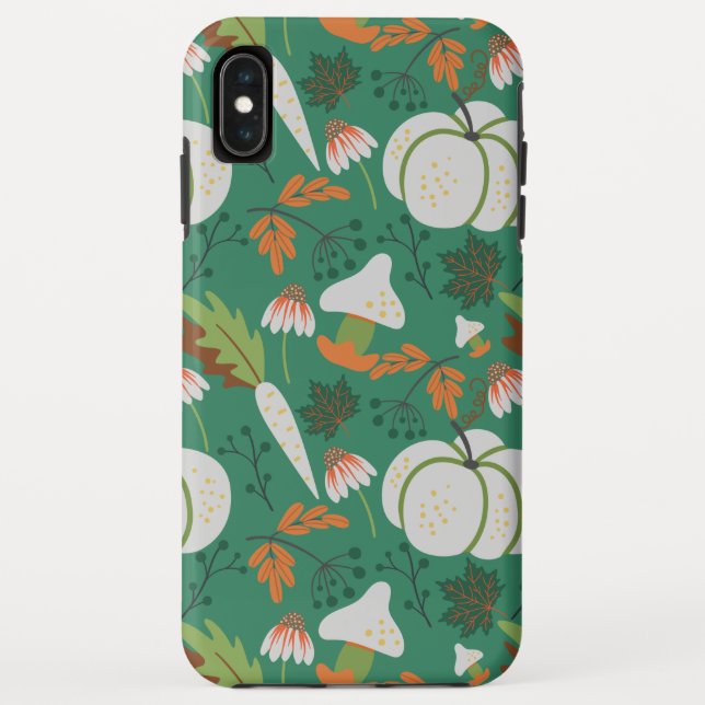 Pumpkin seamless pattern carrots and mushrooms Case-Mate iPhone case (Back)
