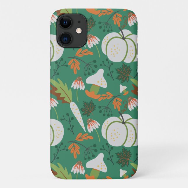 Pumpkin seamless pattern carrots and mushrooms Case-Mate iPhone case (Back)