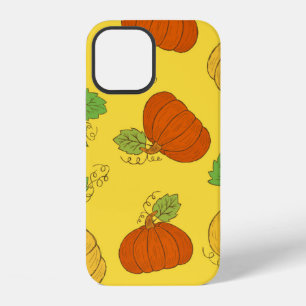 Pumpkin seamless pattern. Hand drawn doodle brushe iPhone 12 Case