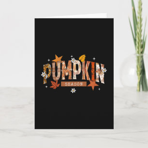 Pumpkin Season Autumn Fall Y'all Leaves Thanksgivi Card