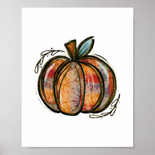 Pumpkin Season Autumn Fall Y'all Leaves Thanksgivi Poster
