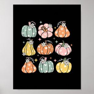 Pumpkin Season Autumn Fall Y'all Leaves Thanksgivi Poster