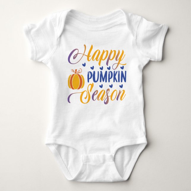 Pumpkin Season Baby Bodysuit (Front)