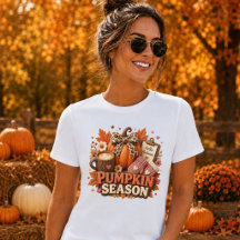 Pumpkin Season Claymation Style Design Womens