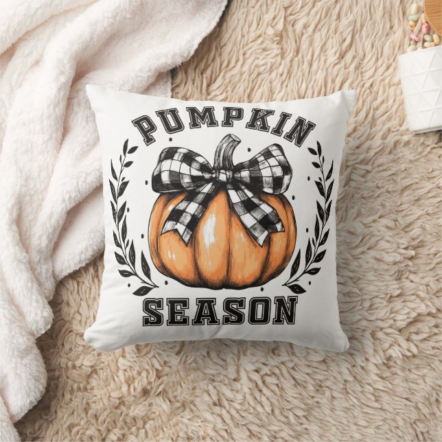 Pumpkin Season Decorative Throw Pillow – Fall Farm (Blanket)