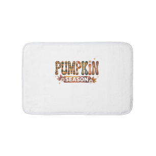 Pumpkin Season Fall Boho Bath Mat