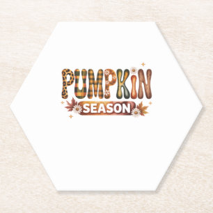 Pumpkin Season Fall Boho Paper Coaster