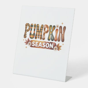 Pumpkin Season Fall Boho Pedestal Sign