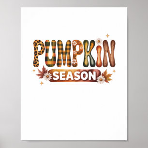 Pumpkin Season Fall Boho Poster