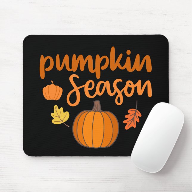 Pumpkin Season Fall Mouse Pad (With Mouse)