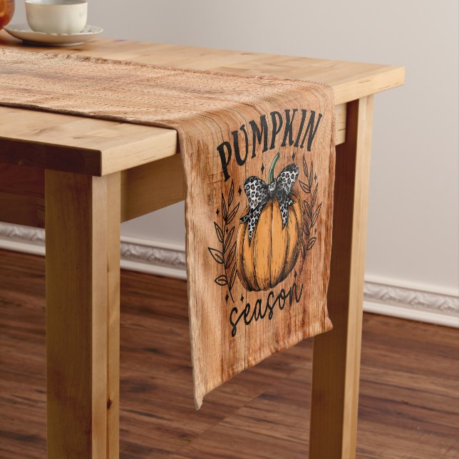 Pumpkin Season Fall Thanksgiving Harvest Short Table Runner (In Situ)
