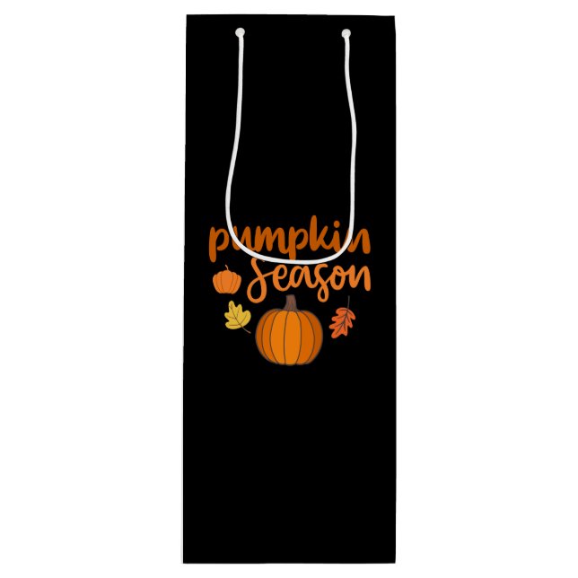   Pumpkin Season Fall Wine Gift Bag (Front)