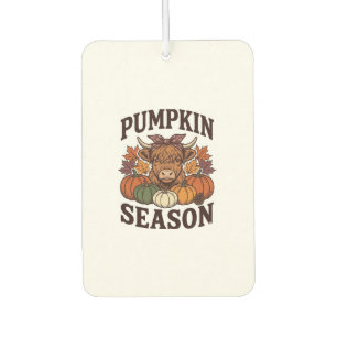 Pumpkin Season Highland Cow Vintage Fall Shirt_1 Car Air Freshener