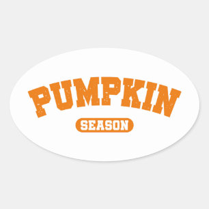 Pumpkin Season Oval Sticker