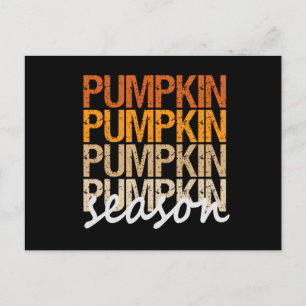 Pumpkin season Retro Vintage Thanksgiving Gift Postcard