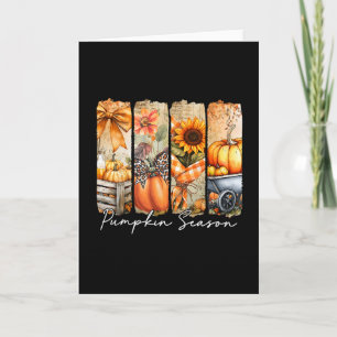 Pumpkin Season Sunflower Thanksgiving Autumn Fall Card