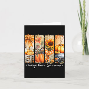 Pumpkin Season Sunflower Thanksgiving Autumn Fall Card