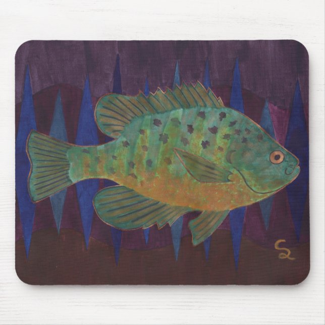Pumpkin Seed Sunfish Mouse Pad (Front)