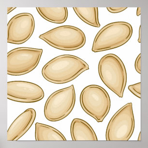 Pumpkin seeds pattern poster