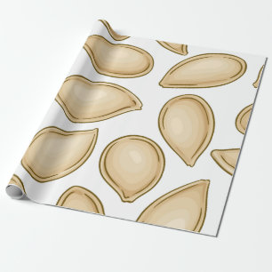 Pumpkin seeds pattern wrapping paper
