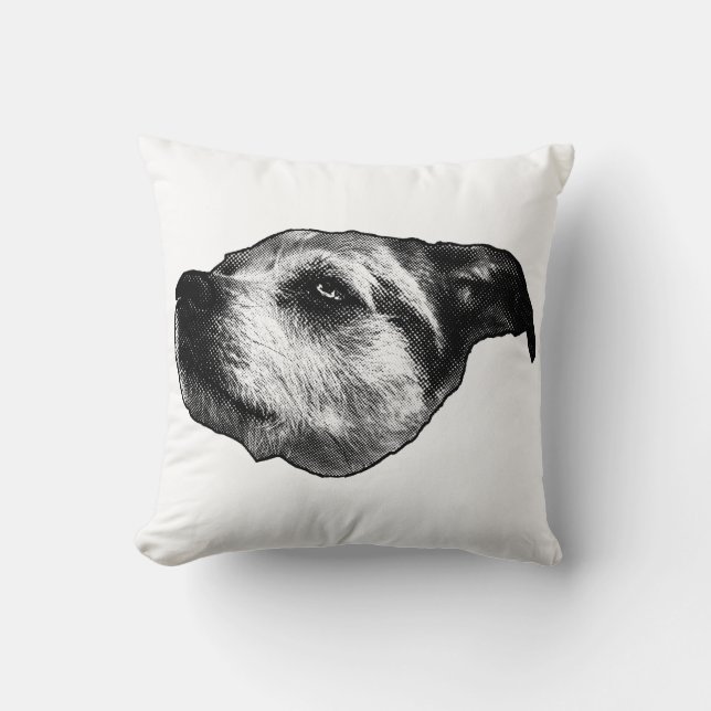 Pumpkin-Shadow Dot Hush — Terrier Cushion (Front)