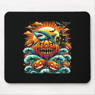 Pumpkin Shark Halloween Mouse Pad