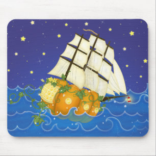 Pumpkin Ship at Sea Mouse Pad