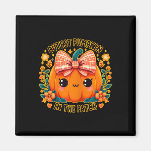 Pumpkin Shirt Girls Thanksgiving Halloween Pumpkin Magnet