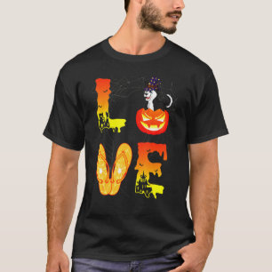 Pumpkin Siberian Husky Love Halloween T-Shirt