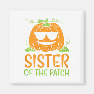 Pumpkin Sister Of The Patch Halloween Family Sis G Magnet