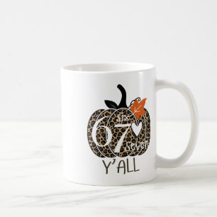 Pumpkin Six Seven Y'all 67 Funny Meme Number  Coffee Mug