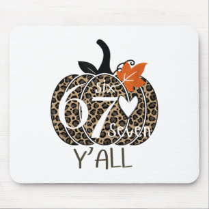 Pumpkin Six Seven Y'all 67 Funny Meme Number  Mouse Pad