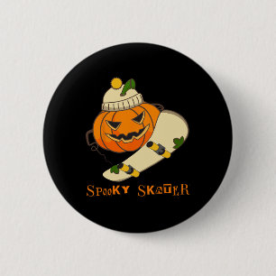 Pumpkin Skateboard Halloween Costume Funny Skatebo 6 Cm Round Badge