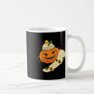 Pumpkin Skateboard Halloween Costume Funny Skatebo Coffee Mug