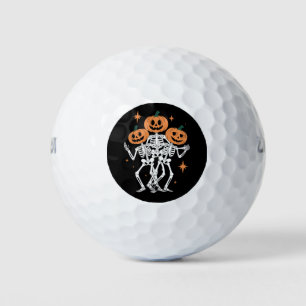Pumpkin Skeleton Halloween Pumpkin Spooky Season  Golf Balls