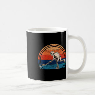 Pumpkin Skeleton Ice Hockey Halloween Winter Sport Coffee Mug
