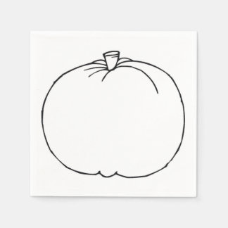 Pumpkin Sketch Napkin