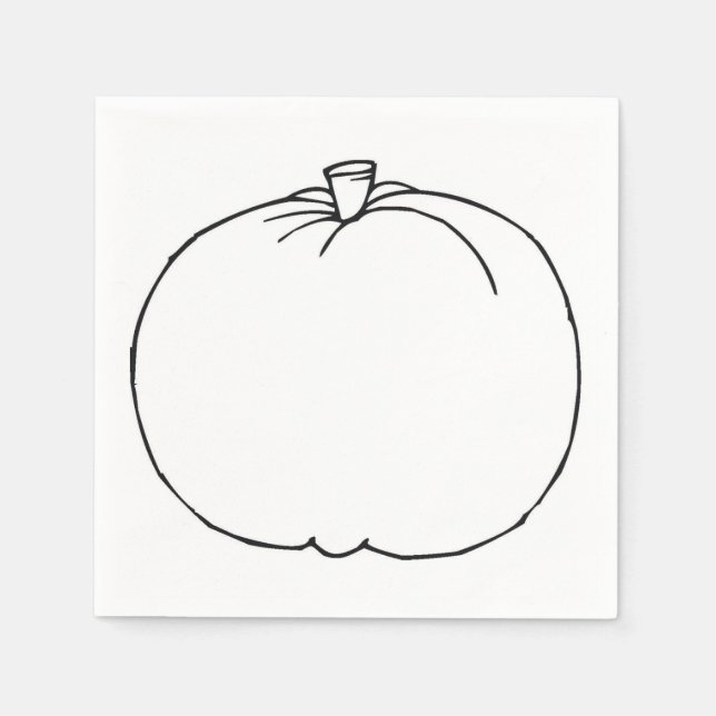 Pumpkin Sketch Napkin (Front)