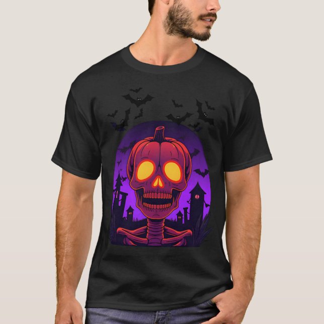 Pumpkin Skull Fusion 🎃💀 T-Shirt (Front)