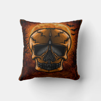 Pumpkin Skull Halloween Party Cushion